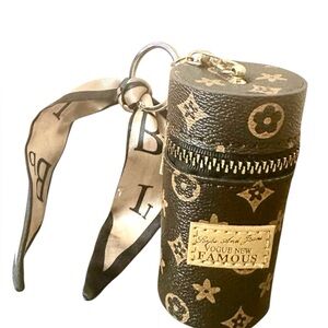 Vogue New Famous Stylish Brown Bag Charm  or Keyring New‎ Storage Inside